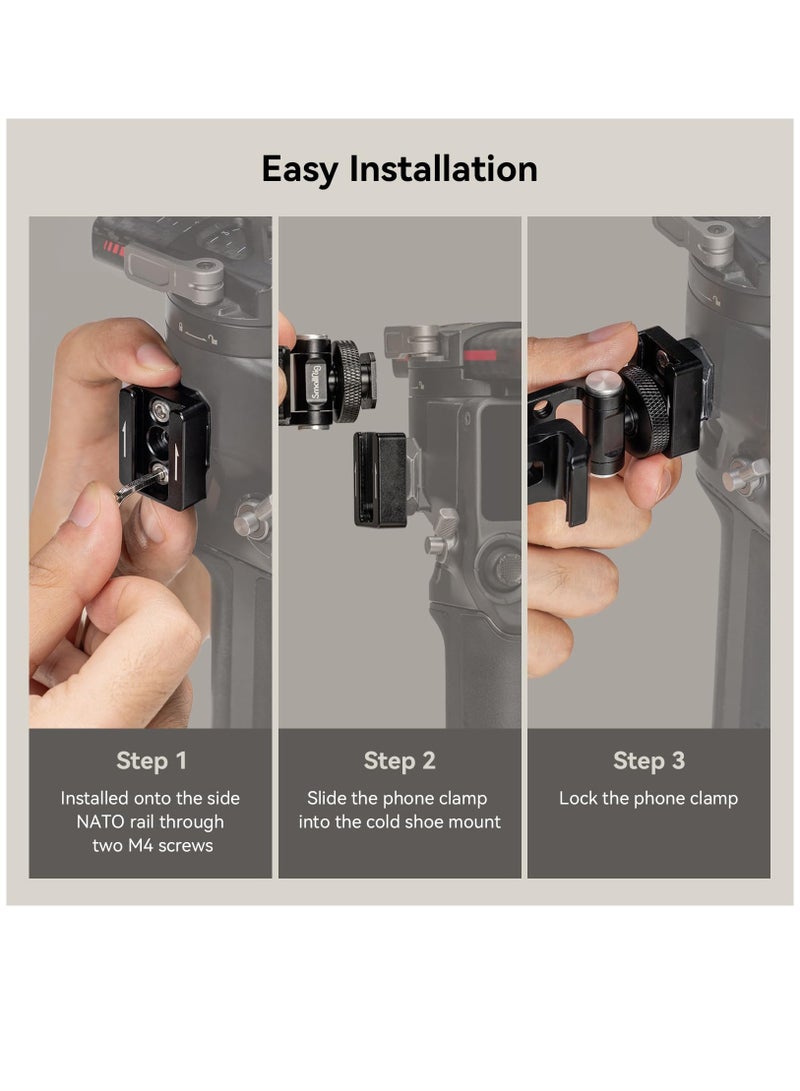 Phone Support for DJI Stabilizers, Free Adjustment Phone Mount Adapter with 1/4