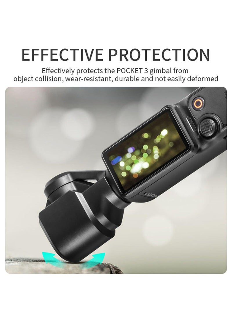 Camera Sunshade for DJI Osmo Pocket 3, Gimbal Lens Hood with Protective Cover Set for DJI Osmo Pocket 3, Gimbal Camera Accessories for DJI Osmo Pocket 3, Black
