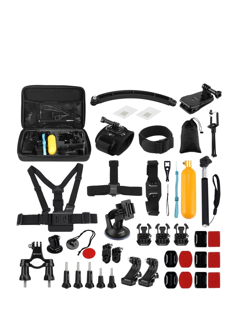 PULUZ 50 in 1 Action Camera Accessories Kits for GoPro HERO 9 8 7 6 5 4 3 2 1 GoPro / DJI Osmo Action Sport Cameras