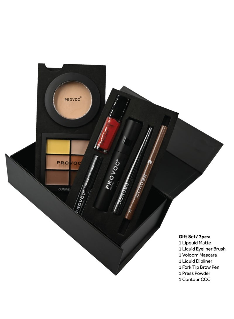 PROVOC Make-Up Gift Set 17 (Peel & Stick Box) 7pcs
