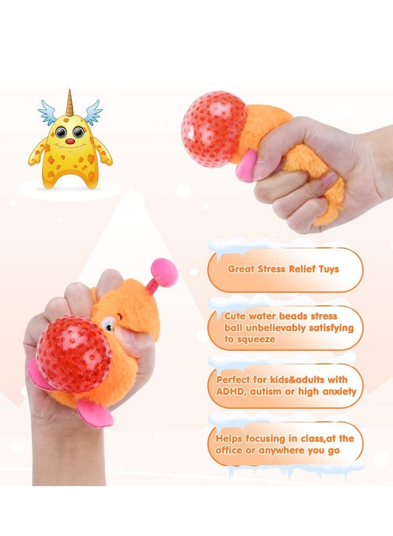 Stress Balls for Kids Fidget Toys Stress Ball Sensory Toys Soft Fidget Stress Ball Hand Therapy Squeeze Exercise Stress Balls Colorful Fidget Toy for Arthritis Hand Finger ADHD Anxiety Orange