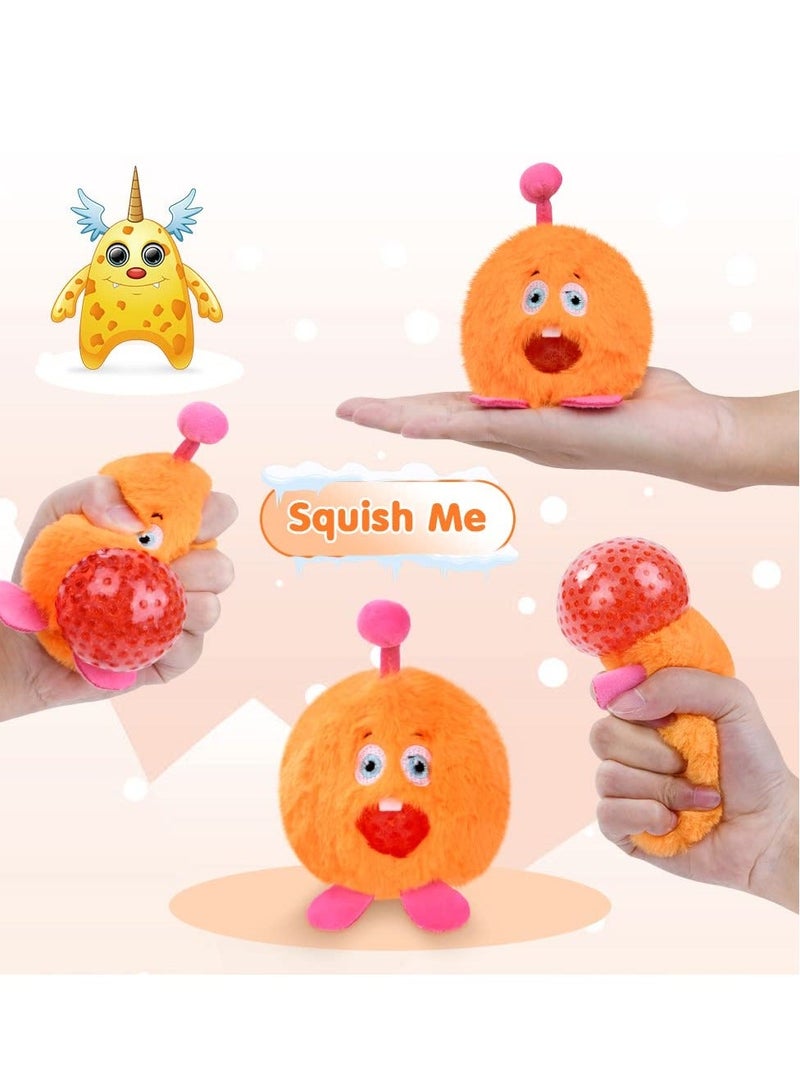 Stress Balls for Kids Fidget Toys Stress Ball Sensory Toys Soft Fidget Stress Ball Hand Therapy Squeeze Exercise Stress Balls Colorful Fidget Toy for Arthritis Hand Finger ADHD Anxiety Orange