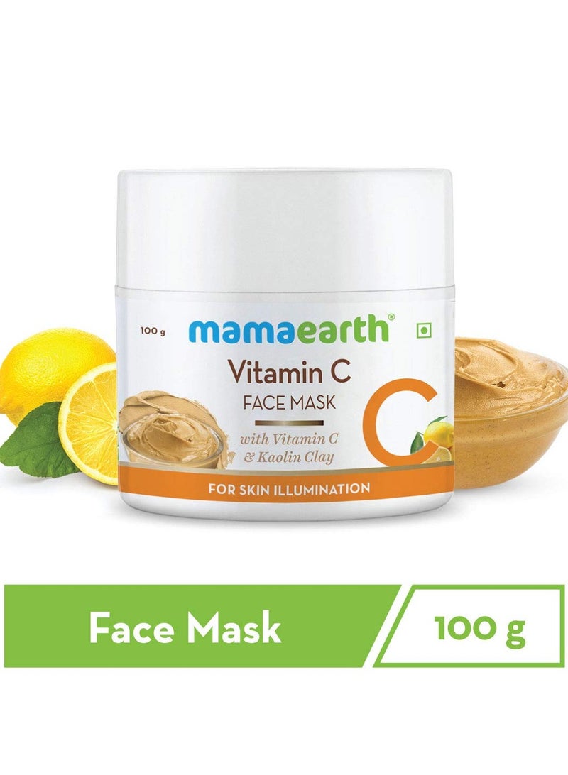 Mamaearth Vitamin C Face Mask With Vitamin C and Kaolin Clay for Skin Illumination - 100 g