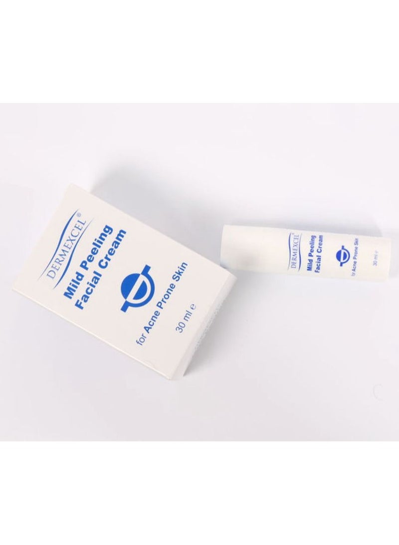 Dermexcel - Mild Peeling Facial Cream for acne prone cleanses the skin