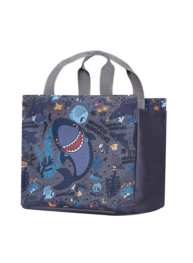 Kids Tuition Bag / Hand Lunch Bag Shark - Grey