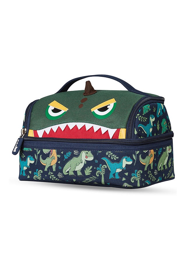 Kids Insulated Lunch Bag Dino - Green