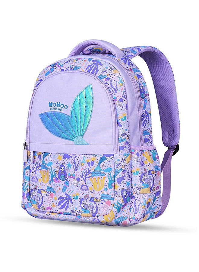 Kids 16 Inch School Bag with Lunch Bag Combo Mermaid - Purple
