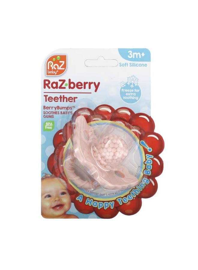 RaZ berry Teether 3 Months Pink 1 Count