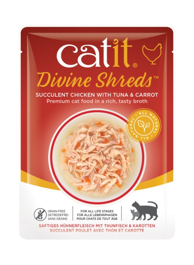 Catit Divine Shreds, Chicken with Tuna  Carrot 18 pcs