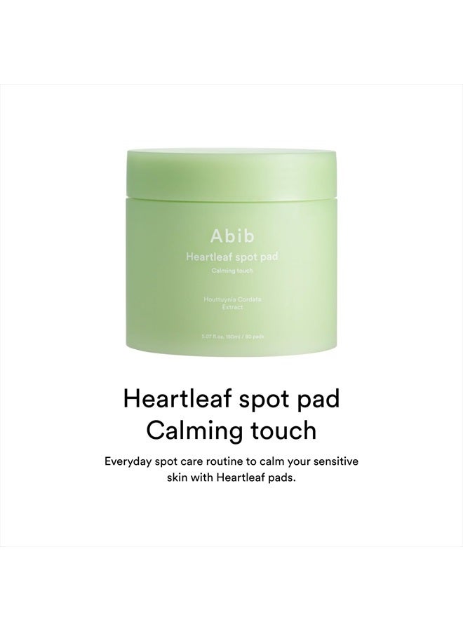 Heartleaf Spot Pad Calming Touch 80 Pads I Toner Pads for Face, Redness Relief, Instant Calming, Moisturizing Facial Toner, Light Texture, Easy to use