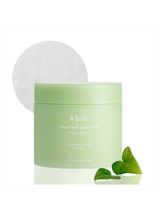 Heartleaf Spot Pad Calming Touch 80 Pads I Toner Pads for Face, Redness Relief, Instant Calming, Moisturizing Facial Toner, Light Texture, Easy to use