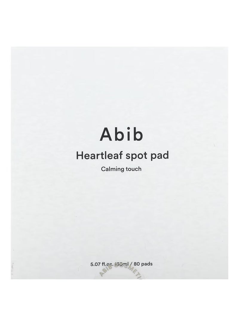 Heartleaf Spot Pad Calming Touch 80 Pads I Toner Pads for Face, Redness Relief, Instant Calming, Moisturizing Facial Toner, Light Texture, Easy to use