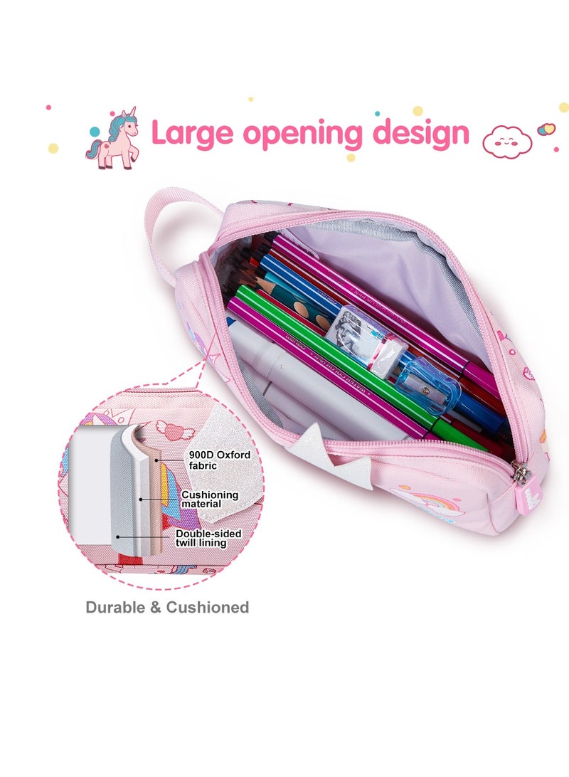 Kids 16 Inch School Bag with Pencil Case Combo Unicorn - Pink