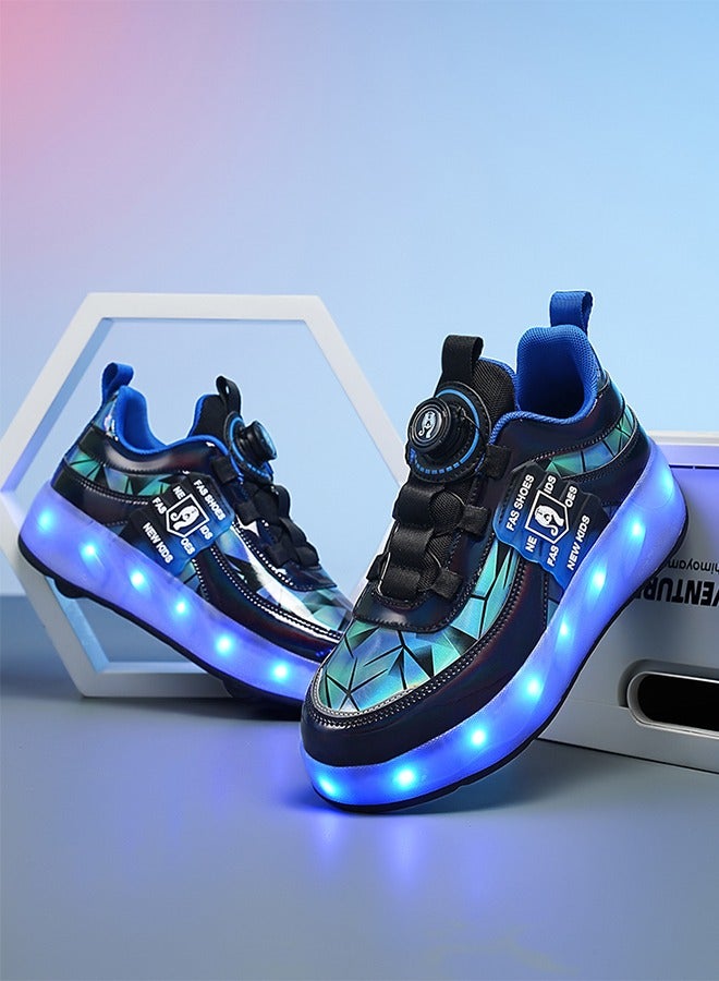 Rechargeable Skate Shoes Skating Shoes Roller Skates Sport Sneaker with  Wheels and Light