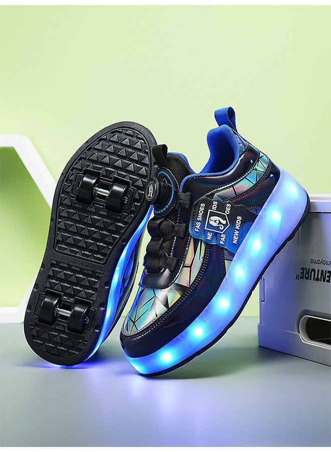 Rechargeable Skate Shoes Skating Shoes Roller Skates Sport Sneaker with  Wheels and Light