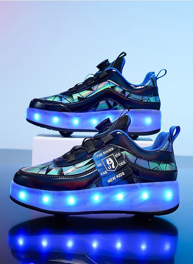 Rechargeable Skate Shoes Skating Shoes Roller Skates Sport Sneaker with  Wheels and Light