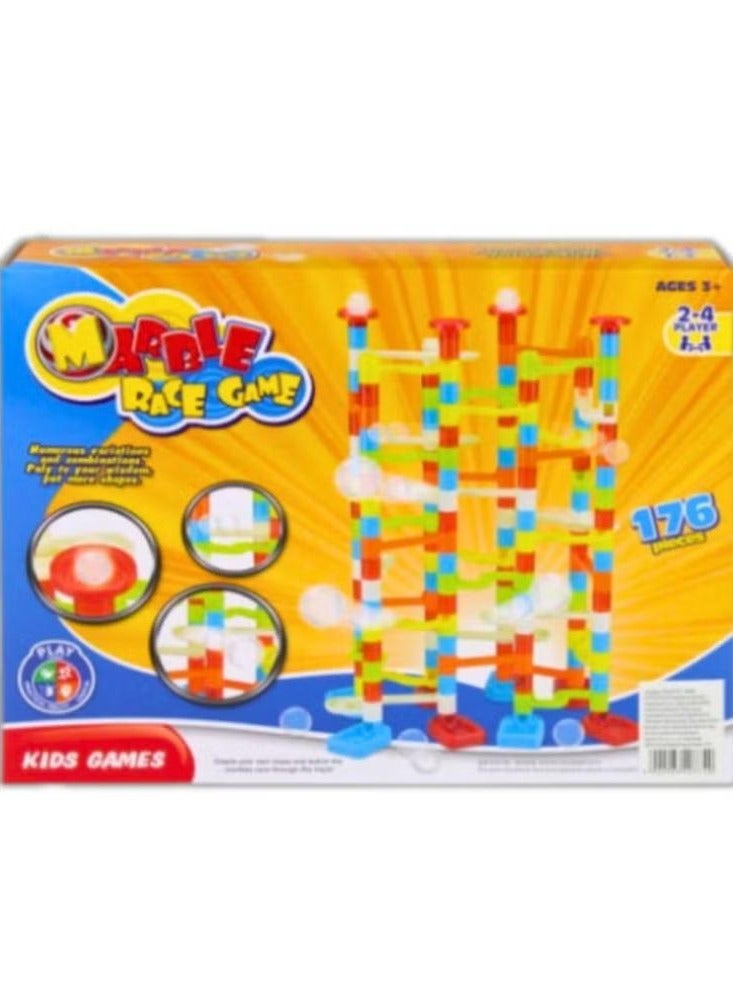 Marble Run Premium Toy Set, Construction Building Blocks Toys for STEM Education 170 Pcs