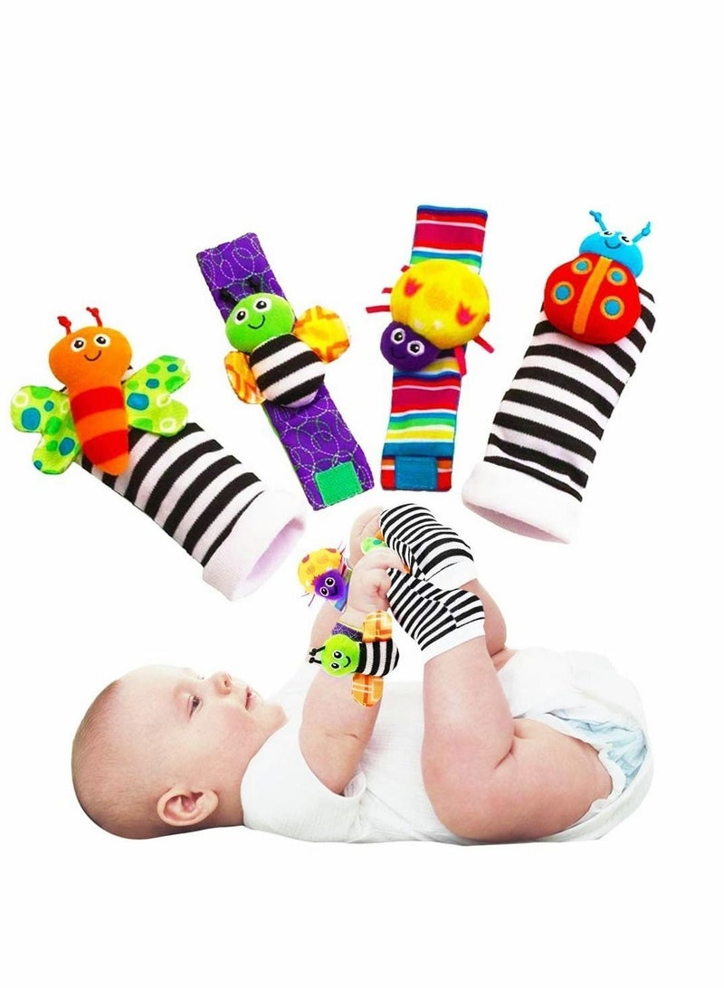 Baby Rattle Socks & Wrist Rattles for Babies 0-6 Months, Toys 0-3-6-12 Months