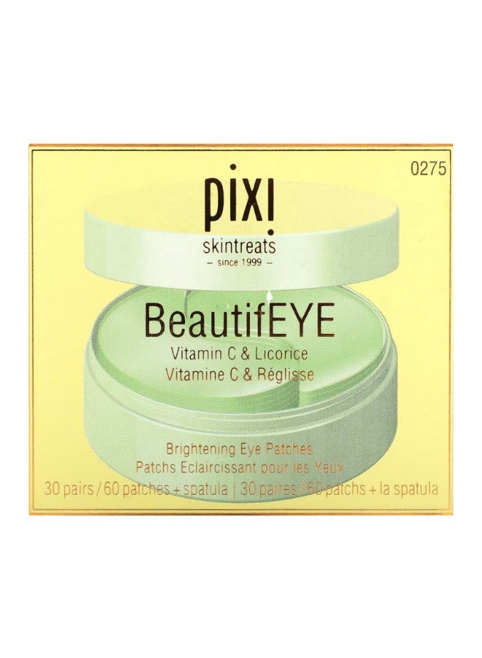 Pixi Beauty, BeautifEYE, Brightening Eye Patches, 60 Patches