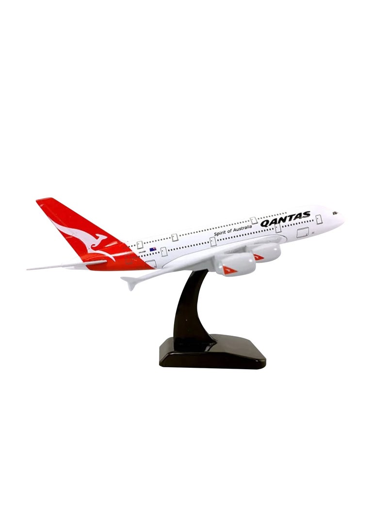 20cm Airbus A380 Qantas Aircraft Diecast Metal Miniature Airplane Model