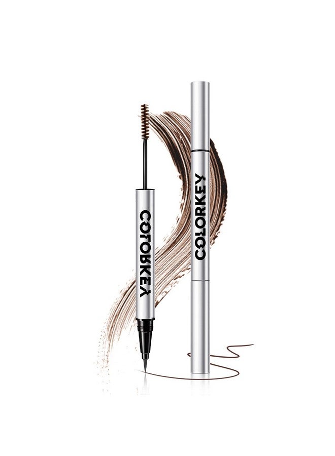 Dualended Mascara And Eyeliner Two In One Waterproof Liquid Eye Liners Double Stylor Up To 8Hr Wear Sweat Resistant Smudge Resistant (02 Brown)