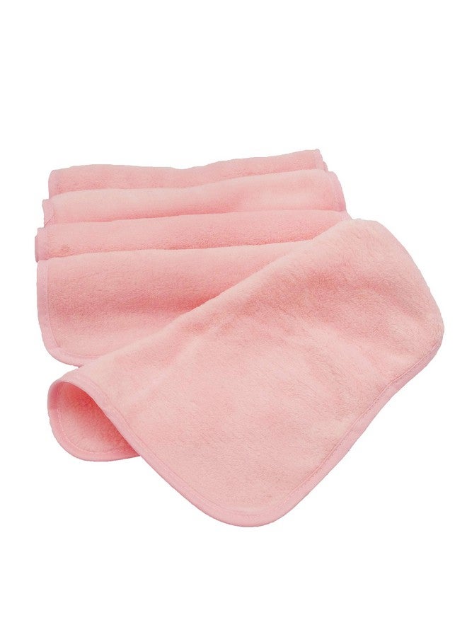 Makeup Remover Cloth Makeup Clean Towel Reusable Facial Cleansing Towel Wipes Face Clean Chemical Free Machine Washable Pink Pack Of 5