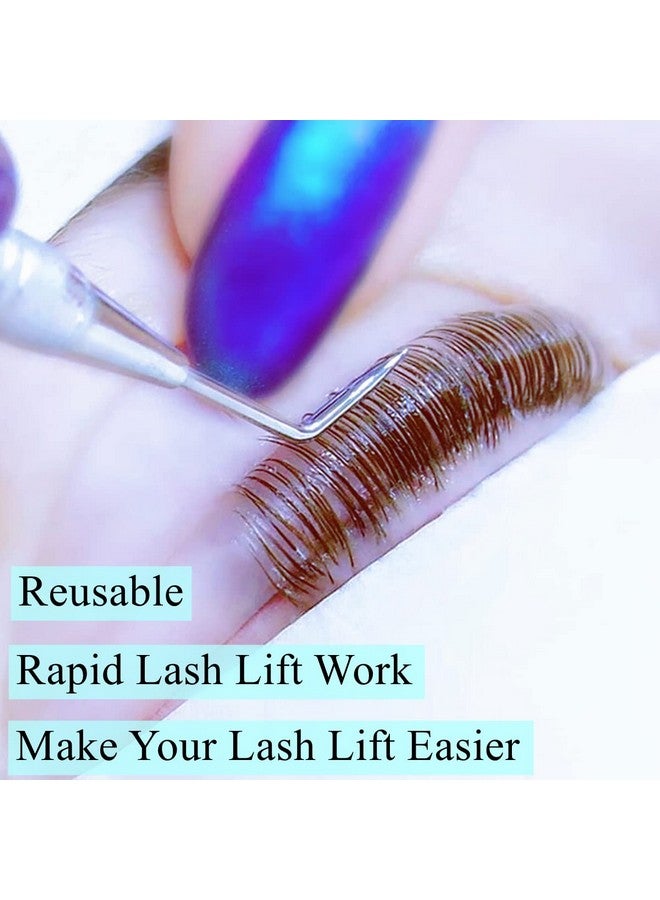 Metal Lash Lift Tool With Eyelash Mirror Reusable Lash Lifting Tool Stick Eyelash Separator With Length Marker Eyelash Perm Supplies Attaches & Combs Lash Fast