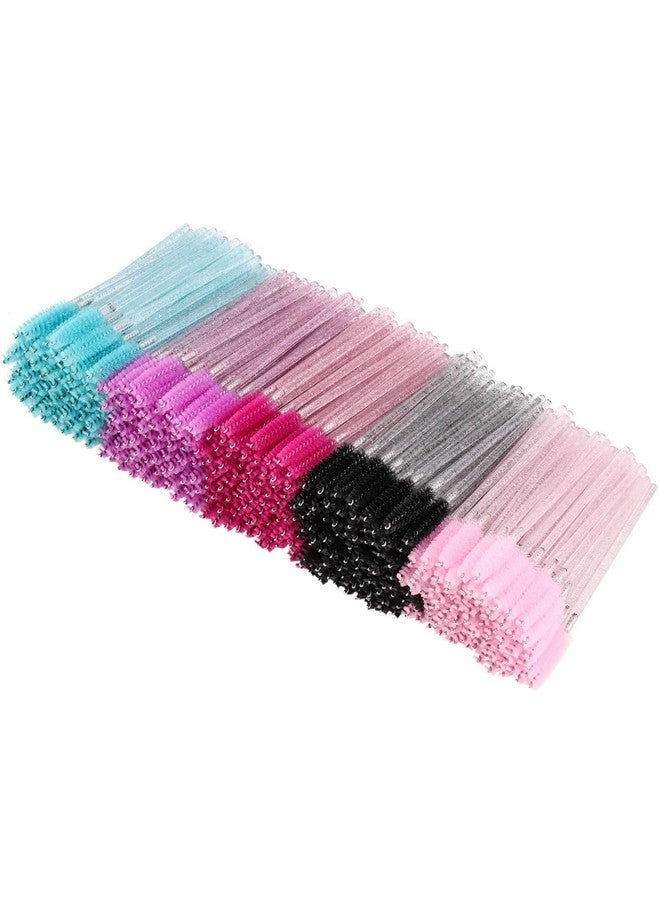 500 Disposable Mascara Wands Eyelash Brush Spoolies For Eyebrow Eye Lash Extension Colorful