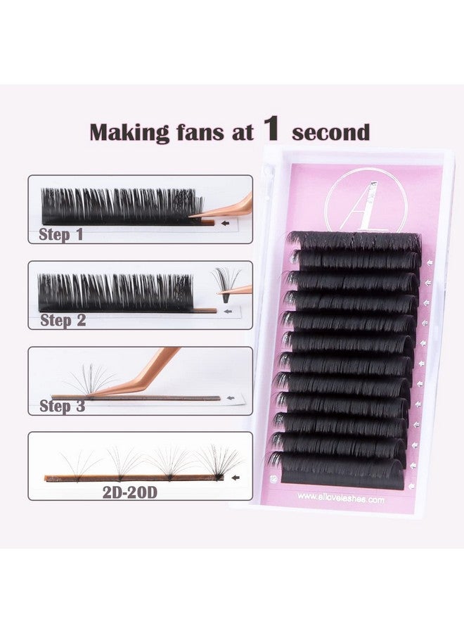 Eyelash Extension Cashmere Super Easy Fan Volume Lash Extensions 0.03Mm D Curl 1520Mm Mixed Tray Rapid Blooming Volume Lashes Self Fanning Lash Extension Supplies