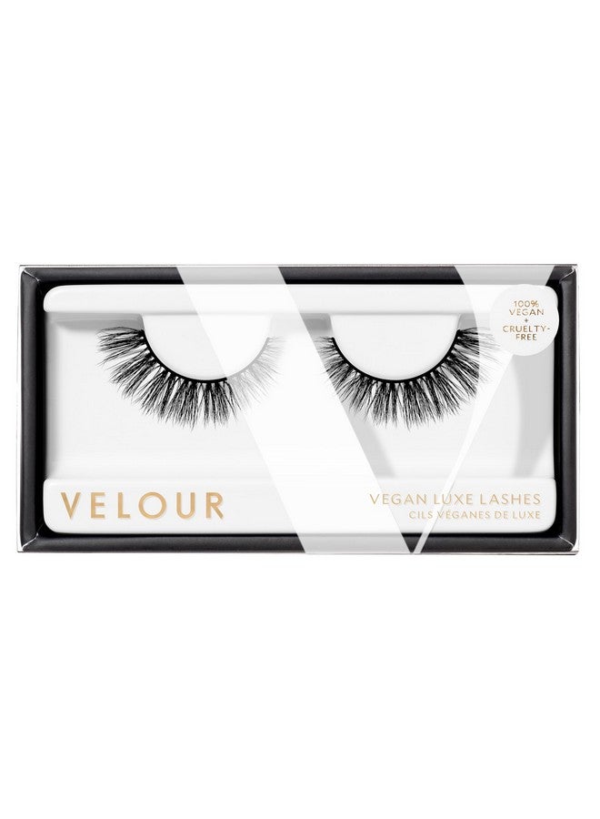 Velour Vegan Luxe Eyelashes Luxurious Natural False Lashes Lightweight Reusable Handmade Fake Lash Extensions Wear Up To 25 Times 100% Vegan Mink Soft And Comfortable All Eye Shapes