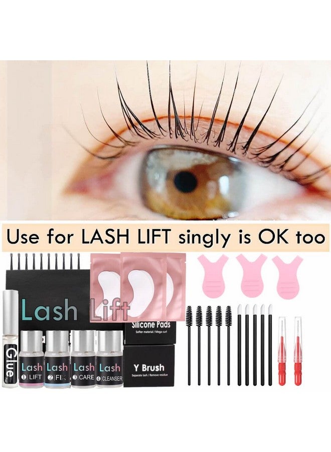 Lash Lift Kit Diy Eyelash Lift And Brow Lamination 2 In 1 Black Perm Lashes At Home Lift Your Lash Curl And Beautiful For 6 Weeks More Than 15 Applications Lifting & Perming With Black Tint