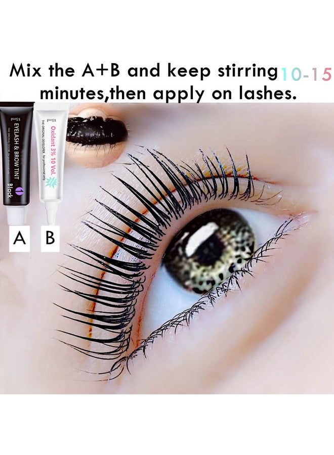 Lash Lift Kit Diy Eyelash Lift And Brow Lamination 2 In 1 Black Perm Lashes At Home Lift Your Lash Curl And Beautiful For 6 Weeks More Than 15 Applications Lifting & Perming With Black Tint