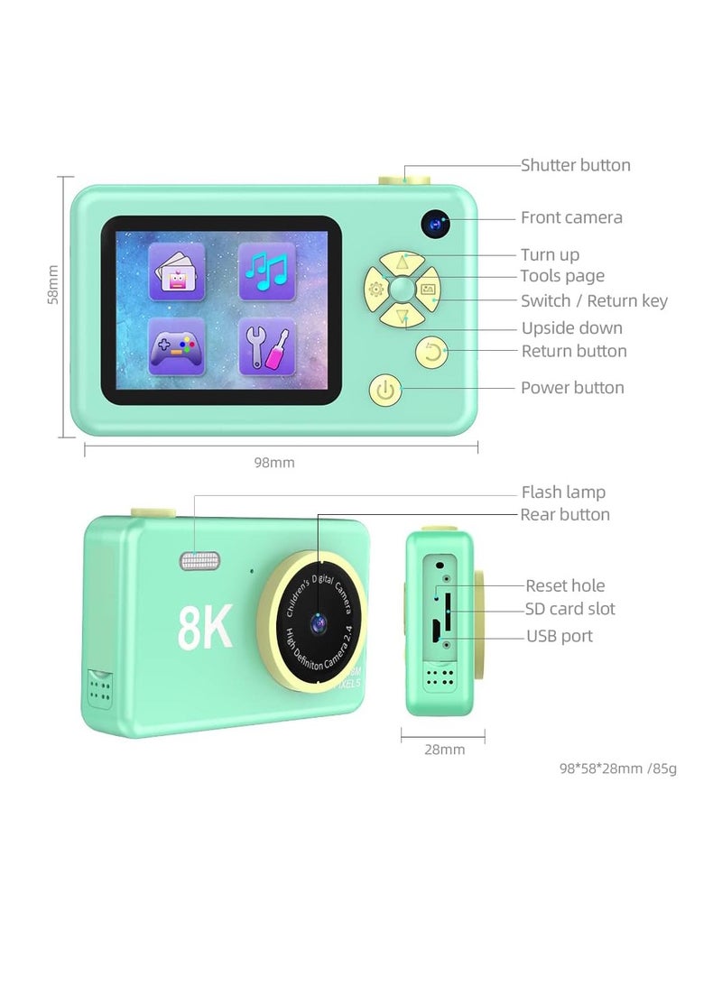 Digital Camera For Kids Girls Boys Teens 48MP Kids Camera With 32GB SD Card Full HD 1080P Cameras Rechargeable Mini Camera Educational Toys Camera Kids Toys 2.4