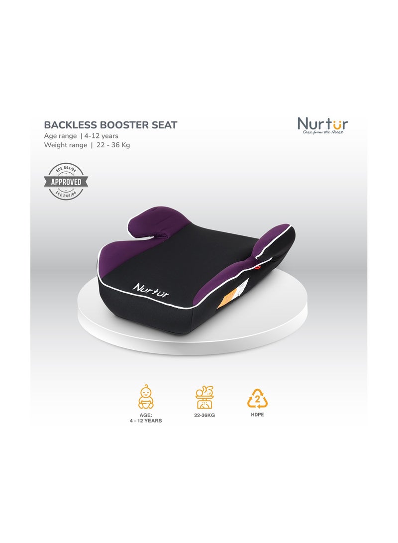 Nurtur Nova Kids Booster Seat - Arm Rest Easy to Install Universally Fit – Wide Cushioned Base Suitable from 4 years 12