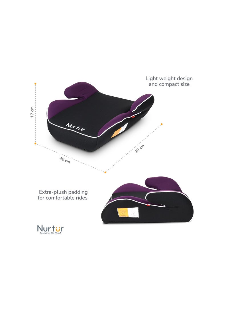 Nurtur Nova Kids Booster Seat - Arm Rest Easy to Install Universally Fit – Wide Cushioned Base Suitable from 4 years 12