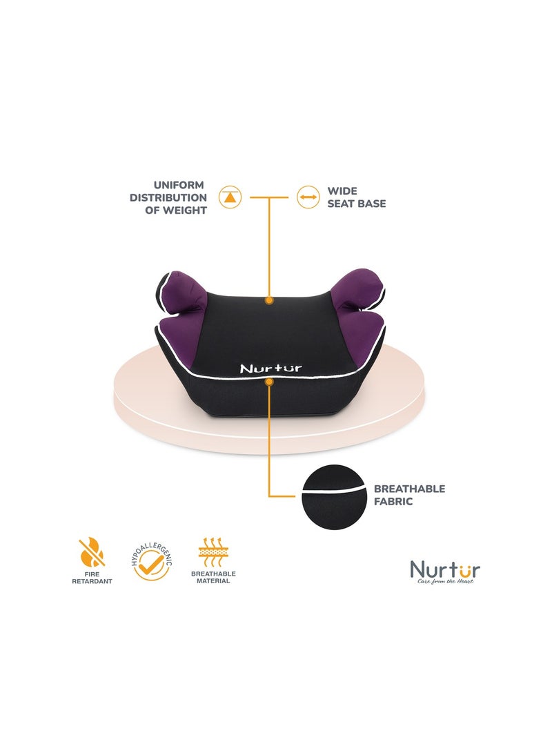 Nurtur Nova Kids Booster Seat - Arm Rest Easy to Install Universally Fit – Wide Cushioned Base Suitable from 4 years 12