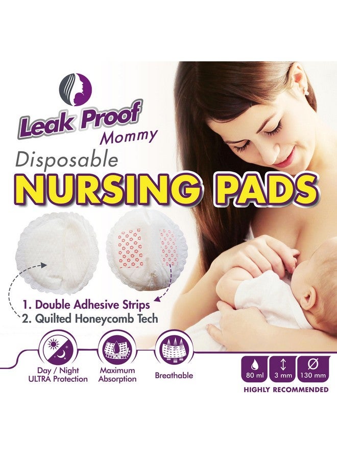 ‘Leak Proof Mommy’ Best Disposable Nursing Pads Super Soft Ultra Thin Extra Absorbent And Individually Wrapped With 5 Layers For Extra Day And Night Protection 100 Count