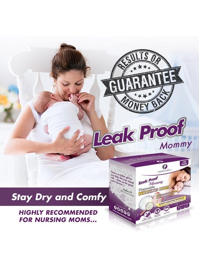 ‘Leak Proof Mommy’ Best Disposable Nursing Pads Super Soft Ultra Thin Extra Absorbent And Individually Wrapped With 5 Layers For Extra Day And Night Protection 100 Count