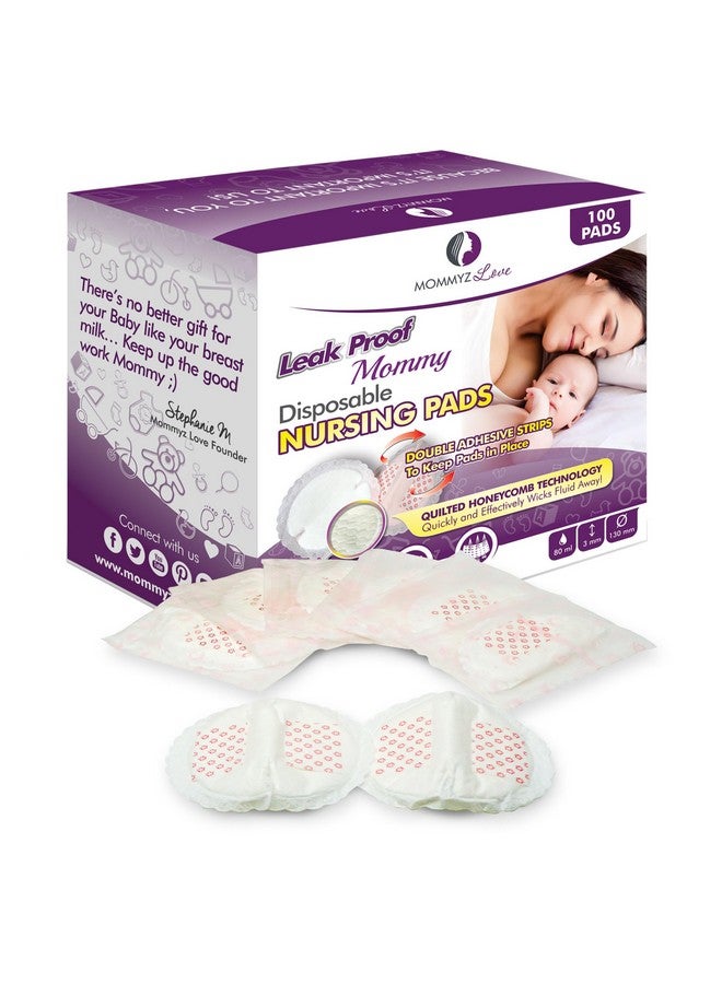 ‘Leak Proof Mommy’ Best Disposable Nursing Pads Super Soft Ultra Thin Extra Absorbent And Individually Wrapped With 5 Layers For Extra Day And Night Protection 100 Count