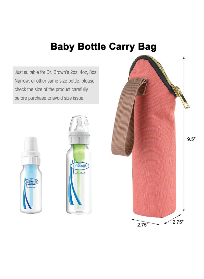 Insulated Baby Bottle Bags, 2 Pack Portable Breastmilk Cooler Bag, Enough Capacity, Baby Bottle Travel Tote Bags Portable Bottle Warmer for Daycare Classes Outing Milk Bottle Storage, 2 Colors