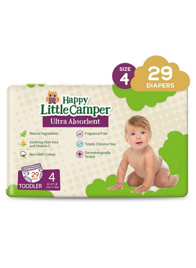 Natural Disposable Baby Diapers Gentle On Skin Ultraabsorbent Hypoallergenic Chlorine Free Fragrance Free Safe For Sensitive Skin Toddler Diapers Size 4 29 Count