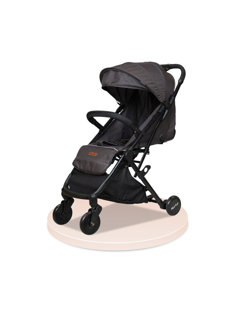 Nurtur Bravo Baby/Kids Travel Stroller 0 36 months, Storage Basket, Detachable Bumper, 5 Point Safety Harness, Compact Foldable Design
