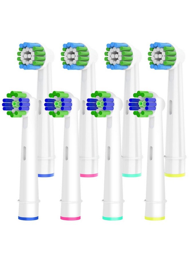 8Pcs Replacement Heads Compatible With Braun Oral B Electric Toothbrush 4Pcs 3D Whitening And 4Pcs Precision Cleaning White