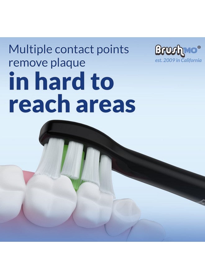 Compact Replacement Toothbrush Heads Compatible With Philips Sonicare Hx6072 Black 8 Pack