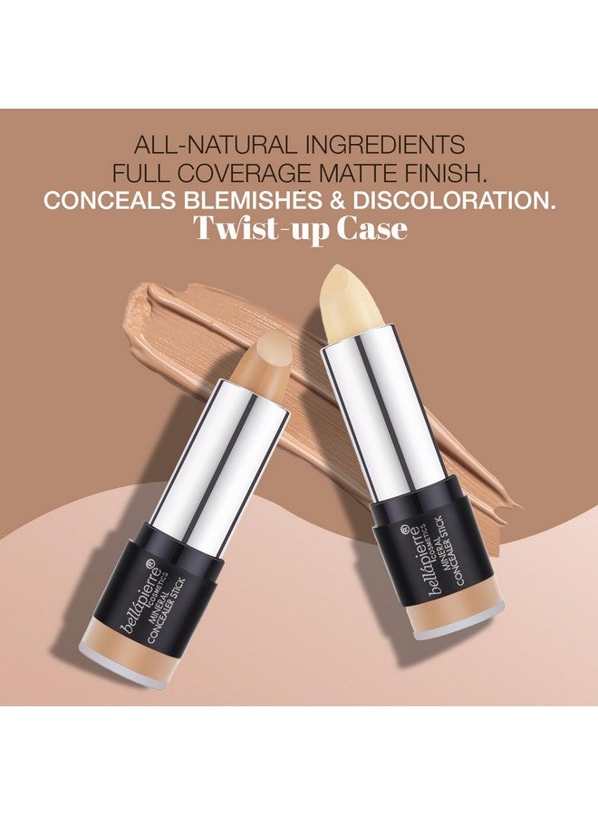 Mineral Concealer Stick Easy To Blend Natural Wax Matte Makeup Hides Acne Discoloration & Blemishes Nontoxic And Paraben Free All Day Wear (Dark Deep)