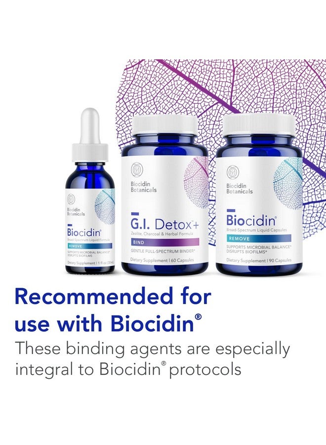 G.I. Detox+ Gentle Binder By Biocidingut Health Intestinal Cleanse With Charcoal Zeolite & Aloeassists In Toxin & Biofilm Removal May Reduce Bloating & Gas (60 Gi Detox Capsules)