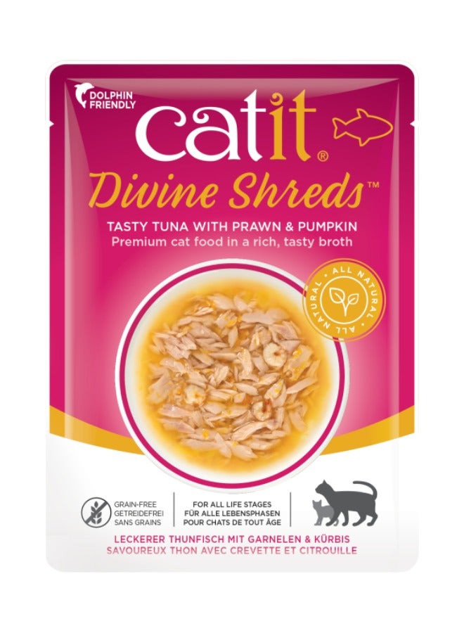 Catit Divine Shreds Tuna Prawns  Pumpkin 18pcs