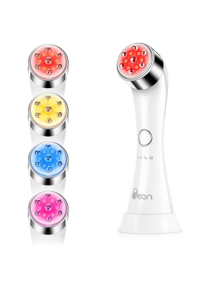 Facial Massager Skin Tightening Machine 4 Color Led Light Therapy Machine Promote Face Cream Absorption Strengthening Elasticity Modifying Wrinkles Professional Care Antiaging Skin Care Tools.