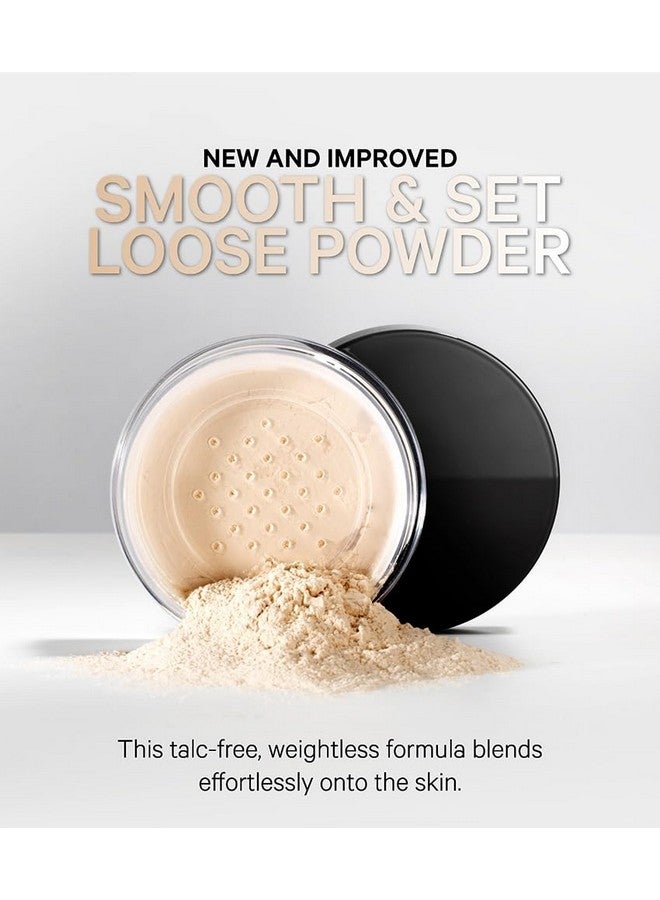 Smooth & Set Loose Powder With Puff: Universal Shade All Skin Types & Tones. Sheer Lightweight Blends Well Blurs Imperfections Reduces Shine. Makeup Artist Go To For Even Skin Finish