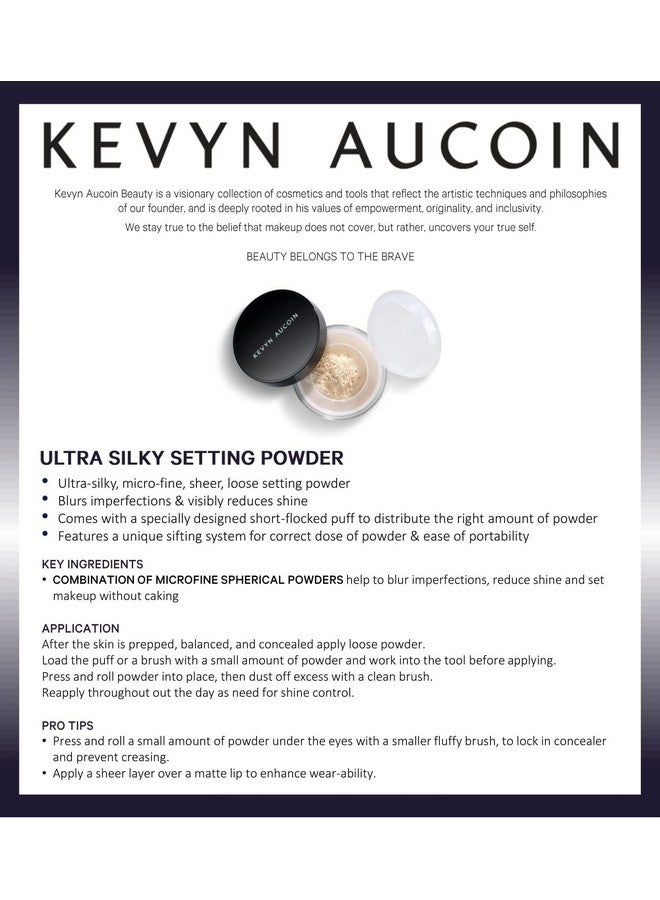 Smooth & Set Loose Powder With Puff: Universal Shade All Skin Types & Tones. Sheer Lightweight Blends Well Blurs Imperfections Reduces Shine. Makeup Artist Go To For Even Skin Finish